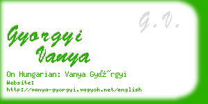 gyorgyi vanya business card